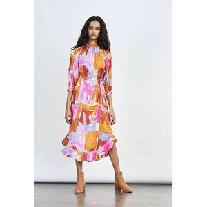 Anthropologie Maeve Jessamine Mock Neck Midi Dress
